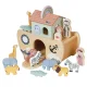 Wooden Noah\'s Ark Shape Sorter Toy with Animal Figures for Toddlers