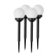 Ilumen LS-102 Solar Garden Lights, White Balls, 4 Pcs