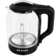 Electric Kettle, Glass, 1500W, 2L, with LED Illumination, Black