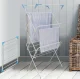 Foldable Vertical Clothes Drying Rack, 3 Levels, White/Black
