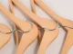 Wooden Clothes Hangers, Varnished, Set of 3