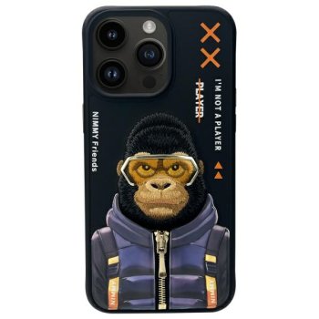 Nimmy Cool&Cute 2.0 Monkey Case for iPhone 15 Pro, Black
