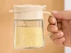 Glass Spice Jar with Handle and Spoon 300ml, White