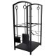 Indoor Firewood Rack with 4 Fireplace Tools Metal Log Holder Stand, Black