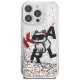 Karl Lagerfeld Liquid Glitter Choupette Case for iPhone 16 Pro Max, Transparent
