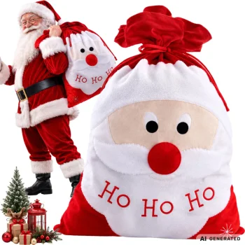 Large Christmas Gift Bag, Red