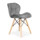 ModernHome Velour Dining Chair Set, 4 pcs, Grey
