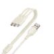 Dudao L7SE 3in1 USB-A to 2x USB-C / Lightning 66W Cable 1.2m, Beige
