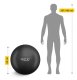 4Fizjo Exercise Fitness Gym Rehabilitation Ball 65cm, Black