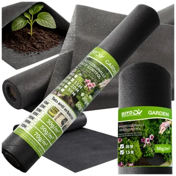 DIVODV Black Weed Control Fabric 50g/m², 1.5x30m