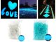 Fluorescent Lighting Stones, Glowing Pebbles, Blue, Pack of 100