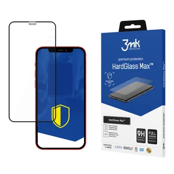 3Mk HardGlass Max™ Tempered Glass for iPhone 12 Pro Max, Black