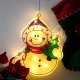 Wall Windows LED Light Christmas Decoration Snowman