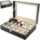 Soulima Watch and Jewelry Organizer Box 12 Compartments