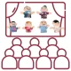 Puppet Theater Plush toy on finger 6 pcs