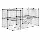 Petsi Modular Playpen for Rodents, 35 Panels, Black