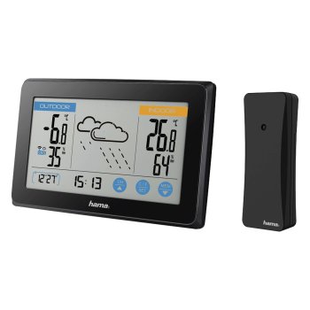 Hama Touch 186314 Weather Station, Black