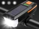 Front Bicycle Light with Solar Panel and Horn CREE T6 LED