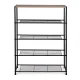 Modernhome Shoe Rack with Wooden Top, Metal Frame, LOFT Style