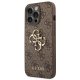 Guess 4G Big Metal Logo Case for iPhone 14 Pro Brown
