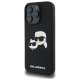 Karl Lagerfeld Silicone Case Heads Print MagSafe iPhone 16 Pro Max - Black