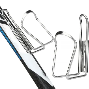 Bike Bicycle Water Bottle Cup Bracket Holder (Aluminum), Silver