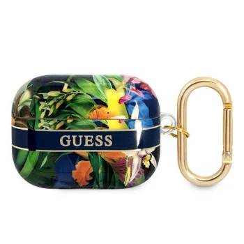 Guess AirPods Pro Case Flower Strap Blue