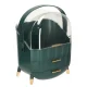 Cosmetic Organizer with Drawers and Lid, Green
