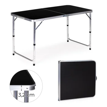 Multigarden GMFC-FY12060 Folding Camping Table 120x60cm, Black