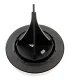 Garden solar lamp with 16 LED, metal finish, black