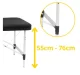 4FIZJO Foldable Aluminium Massage Table 60 cm, Black