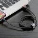Baseus Cafule Data Charging Cable USB Apple iPhone Lightning 2A 3m, Black+Red | Lādētājvads Datu Pārraides Kabelis