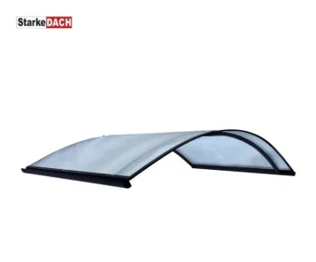 Arched Door Canopy STARKEDACH R-160, 160x100x35 cm, Dark Gray