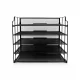 5-Tier Desk Document Organizer A4 Metal Mesh Paper Sorter, Black