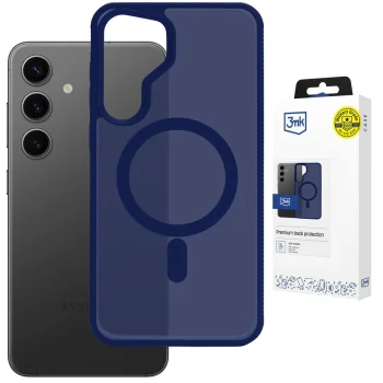 Dėklas 3mk Smoke MagCase telefonui Samsung Galaxy S24, pusiau permatomas mėlynas
