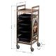Gabbiano 8-139 Hairdressing Trolley, Antique Gold