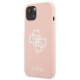Guess iPhone 13 mini Case Silicone 4G Logo Pink
