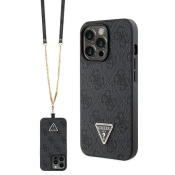 Guess iPhone 13 / 13 Pro Case Crossbody 4G Metal Logo, Black