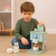 Ecotoys Wooden Coffee Machine for Kids, Barista Set, 8 Pieces