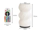 2-in-1 LED RGB Table Lamp with Flower Vase and Remote Control, Ecru