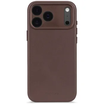 Decoded Leather Backcover Case with MagSafe for iPhone 17 Pro, Brown