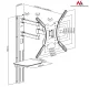 Maclean MC-772 TV Wall Mount with Shelf, 32-55\", VESA 400x400, 30kg