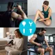 ModernHome Percussion Massage Gun Handheld Deep Tissue Massager with 4 Heads