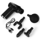 Huslog TS-0434 Mini Relaxing Muscle Massager Pistol with 4 Nozzles Wireless Massage Device, Black