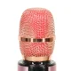 Wireless Karaoke Microphone for Kids with Bluetooth Speaker 2000mAh SD USB, Pink