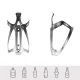 Rockbros RKL02 Aluminum Bike Bottle Cage - Black and Silver