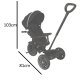 Ikonka TRIKE FIX Elite 2-in-1 Tricycle / Stroller, Black