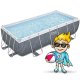 Bestway 56721 Frame Pool with Pump and Accessories, 404 x 201 x 100 cm