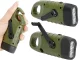 Dynamo Flashlight with Solar Panel and 3 LEDs, Green