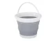 Collapsible Silicone Bucket 5L – Gray-White